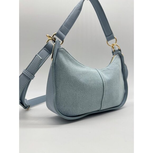 Macy's On 34th Dyanne denim small shoulder crossbody bag - Blue - Picture 4 of 12